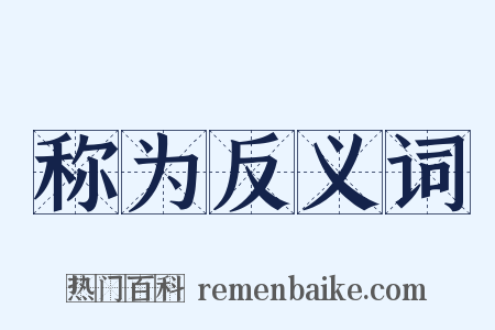 称为反义词是什么意思的图片